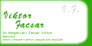 viktor facsar business card